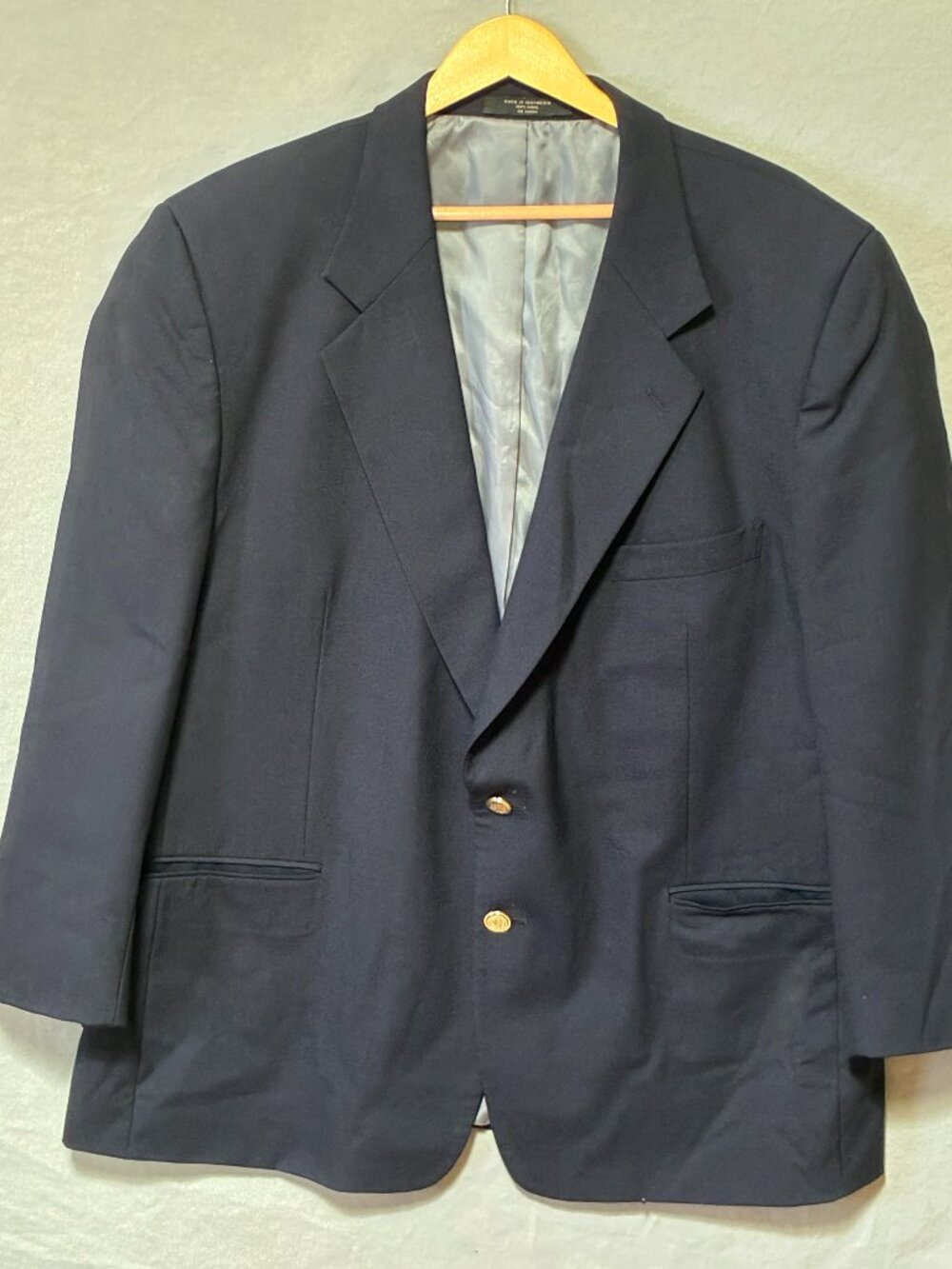 Mappelli de Milano Blazer Mens 50R Navy Wool Suit Jacket Business Old Money ...